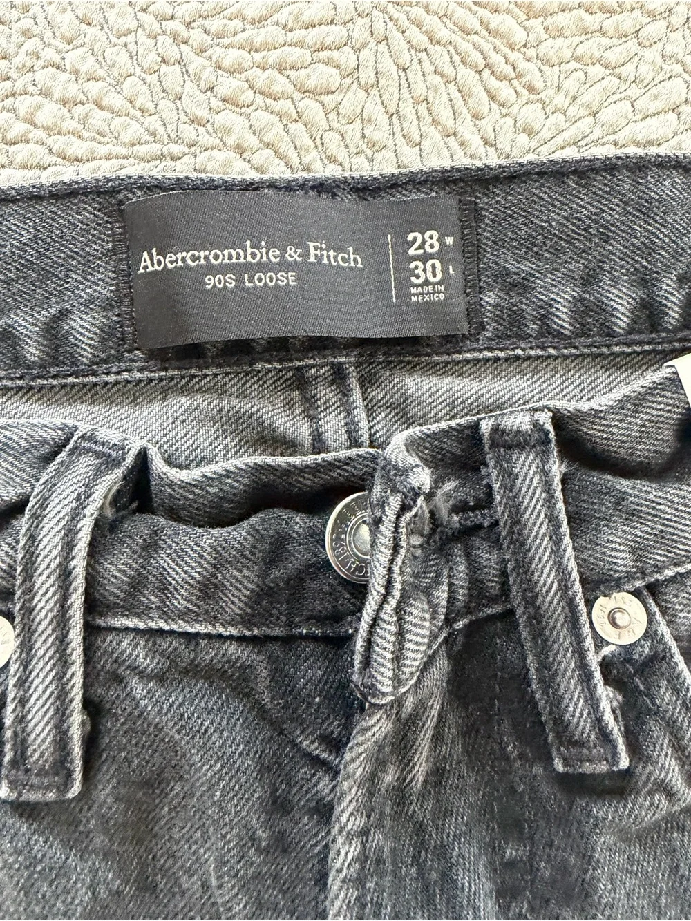 Abercrombie & Fitch Men's Dark Gray Straight Jeans
